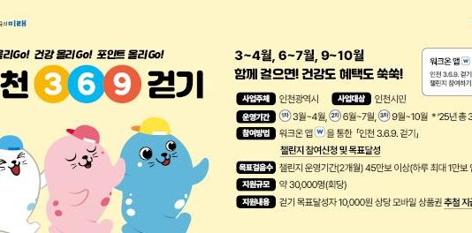 인천시, 걷기 운동 활성화로 시민 건강 챙긴다!